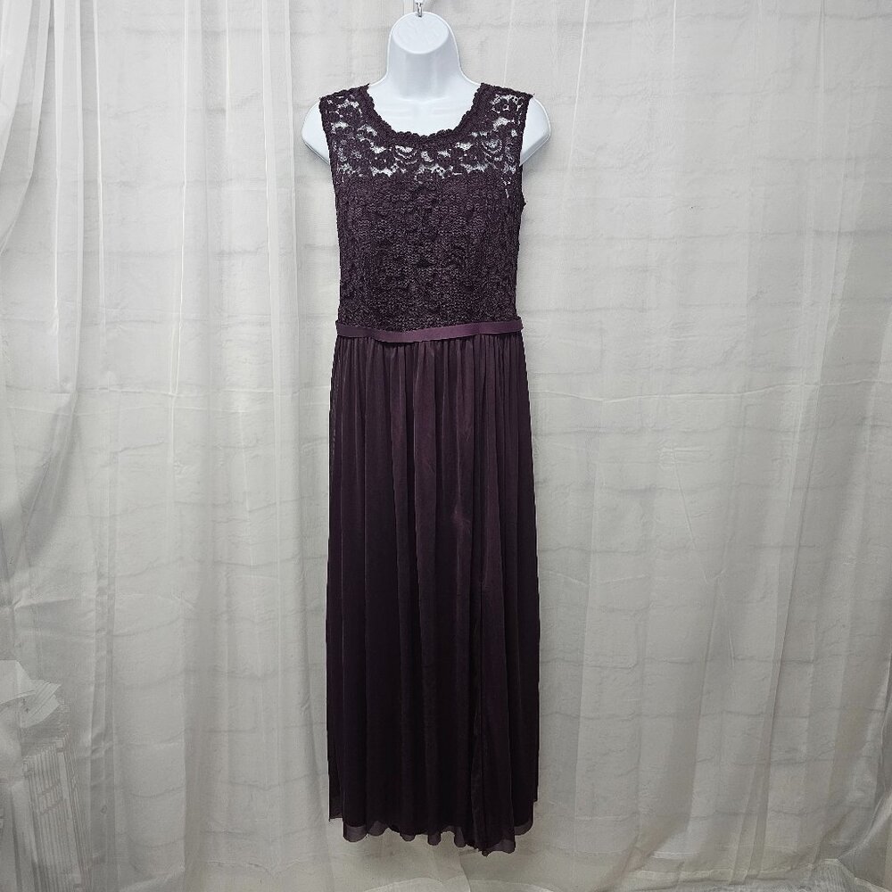 David's Bridal Dress Maxi Purple Lace Fairy Whimsigoth Floral Formal 10 - Picture 13 of 13